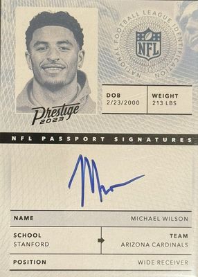 2023 Prestige #NPS-MW NFL Passport Signatures