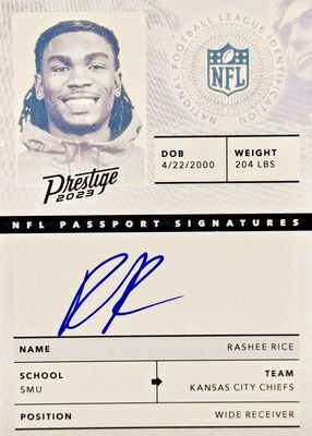 2023 Prestige #NPS-RR NFL Passport Signatures