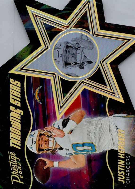 Justin Herbert 2023 Prestige #TS-8 Throwing Stars /(SSP) RAW