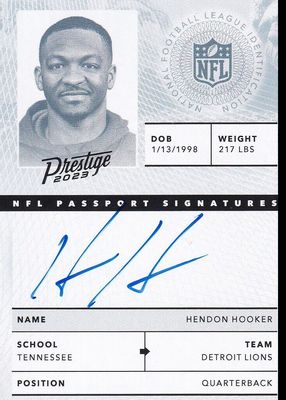 2023 Prestige #NPS-HH NFL Passport Signatures