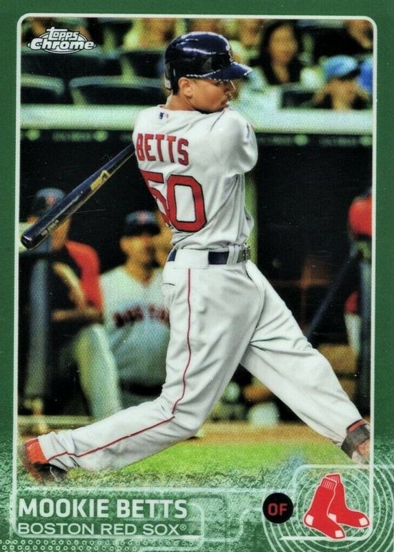 Mookie Betts 2015 Topps Chrome #67 Green Refractor /99 PSA 10