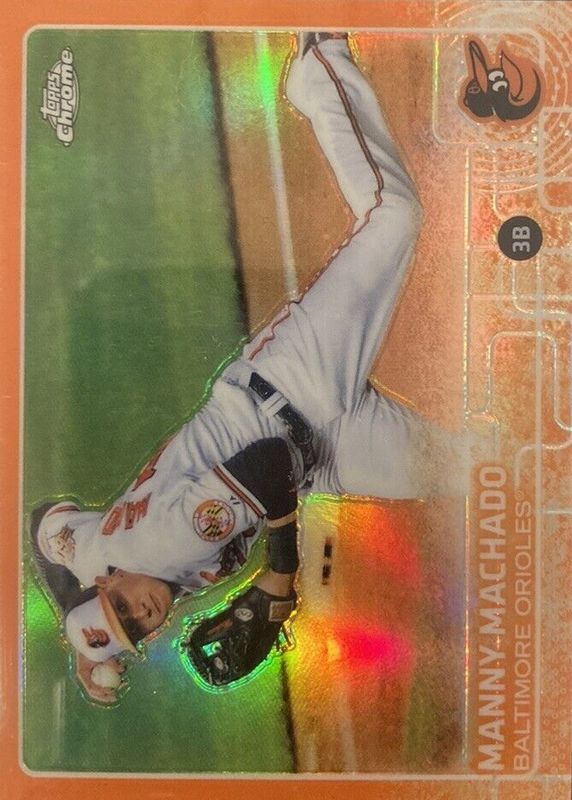 Manny Machado 2015 Topps Chrome #42 Orange Refractor /25 PSA 10