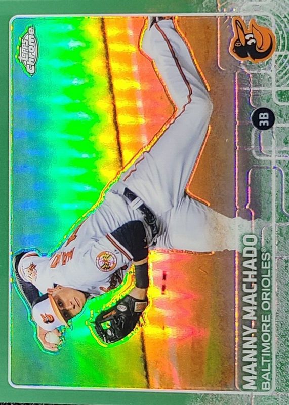 Manny Machado 2015 Topps Chrome #42 Green Refractor /99 PSA 10