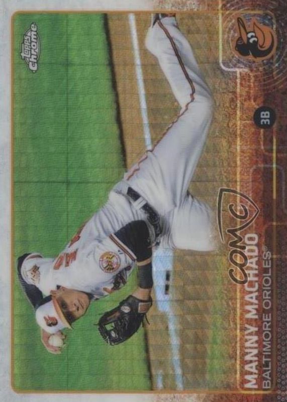 Manny Machado 2015 Topps Chrome #42 Prism Refractor PSA 10