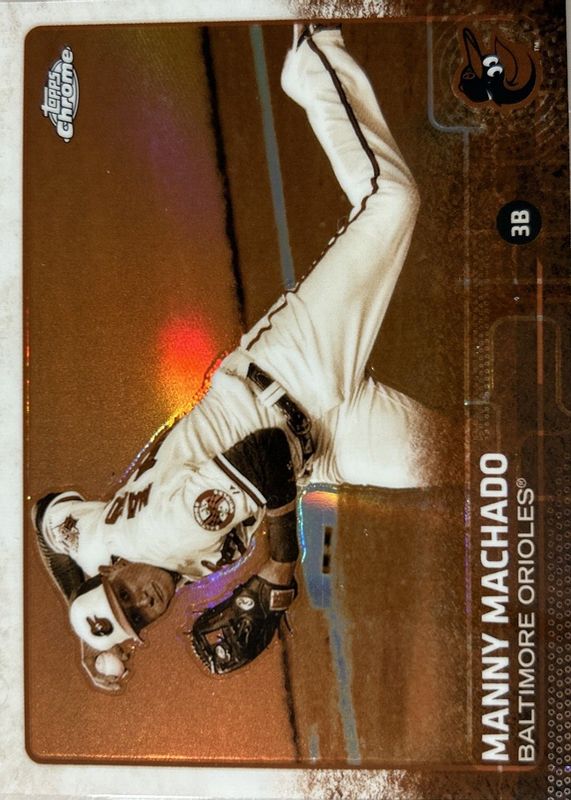 Manny Machado 2015 Topps Chrome #42 Sepia Refractor PSA 10