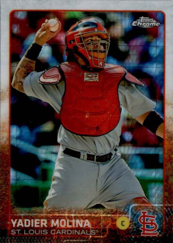 Yadier Molina 2015 Topps Chrome #25 Prism Refractor PSA 10