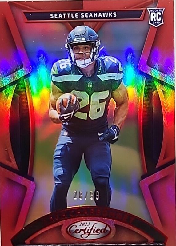 Zach Charbonnet 2023 Certified #164 Mirror Red /99 Rookie RAW