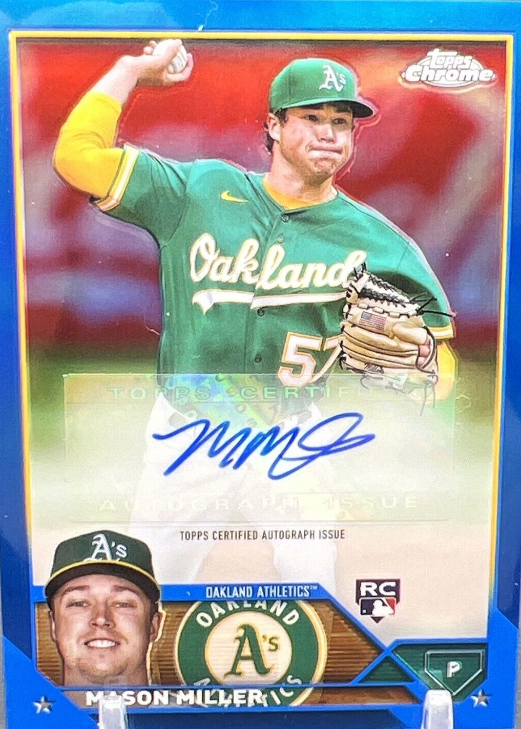Mason Miller 2023 Topps Chrome Update #AC-MMI Autographs - Blue