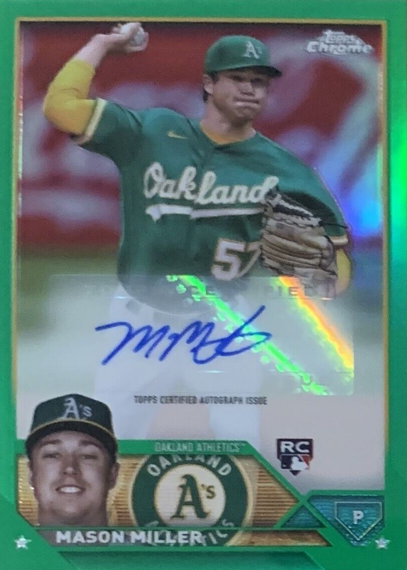 Mason Miller 2023 Topps Chrome Update #AC-MMI Autographs - Green 