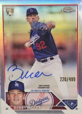 Bobby Miller 2023 Topps Chrome Update #RDP-BM MLB Debut