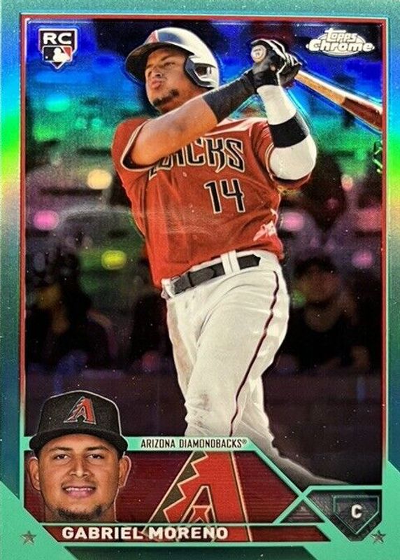 Gabriel Moreno 2023 Topps Chrome Update #USC36 Aqua Refractor /199 Rookie RAW