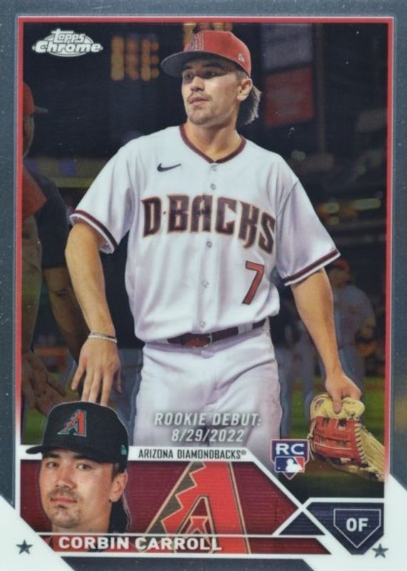 Corbin Carroll 2023 Topps Chrome Update #USC220 Rookie Debut Rookie RAW