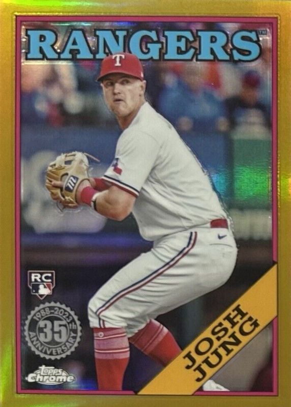Josh Jung 2023 Topps Chrome Update #88CU-16 1988 Topps Baseball - Gold Refractor /50 Rookie RAW