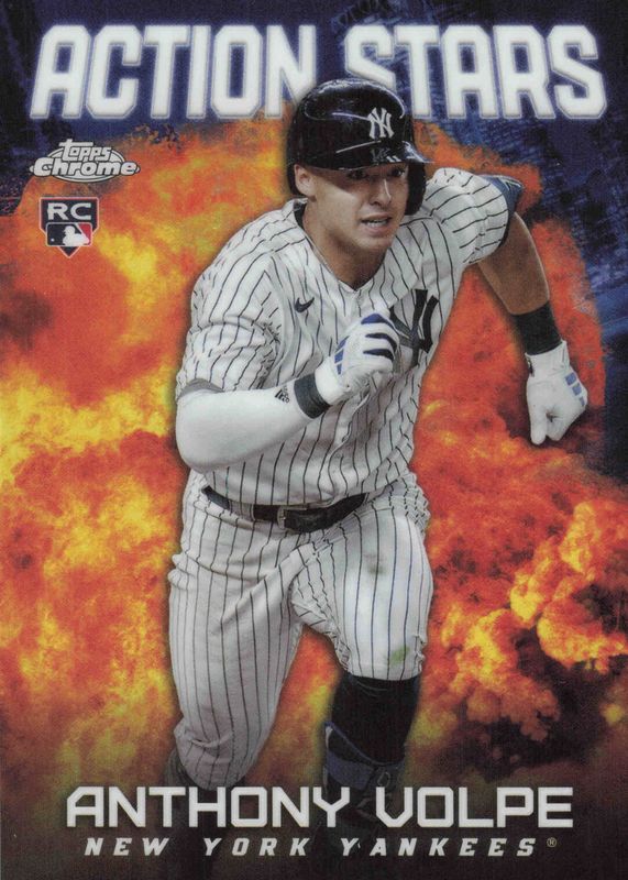 Anthony Volpe 2023 Topps Chrome Update #ASC-28 Action Stars Rookie SGC 9