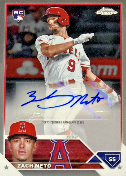 Zach Neto 2023 Topps Chrome Update #AC-ZN Autographs Price Guide 