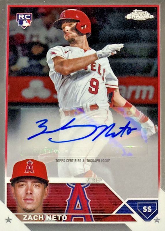 Zach Neto 2023 Topps Chrome Update #AC-ZN Autographs Rookie PSA 10