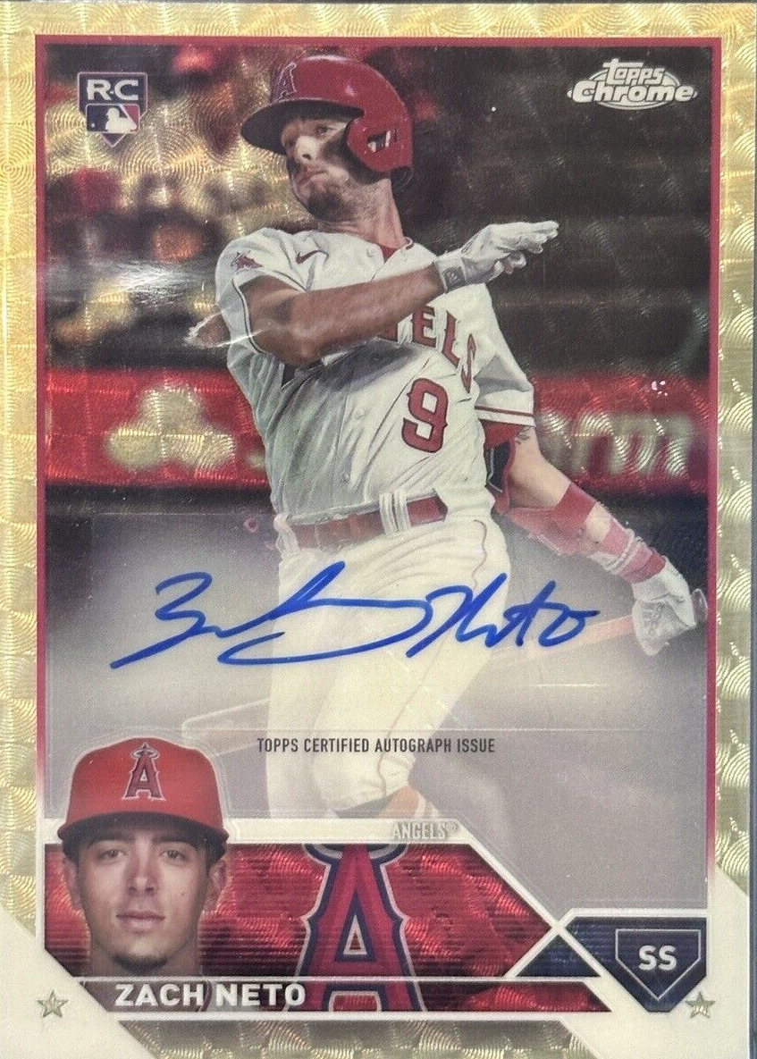 topps update 2023 Zach Neto 直筆サイン　/99 Zach Neto 2023 Topps Chrome Update #RDP-ZN MLB Debut Patch