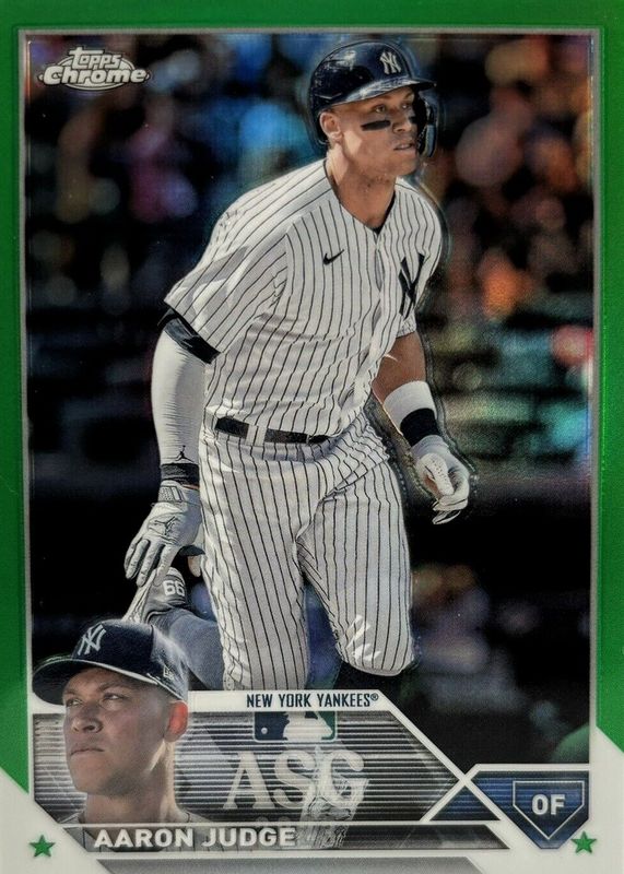 Aaron Judge 2023 Topps Chrome Update #ASGC-2 2023 All-Star Game - Green Refractor /99 RAW