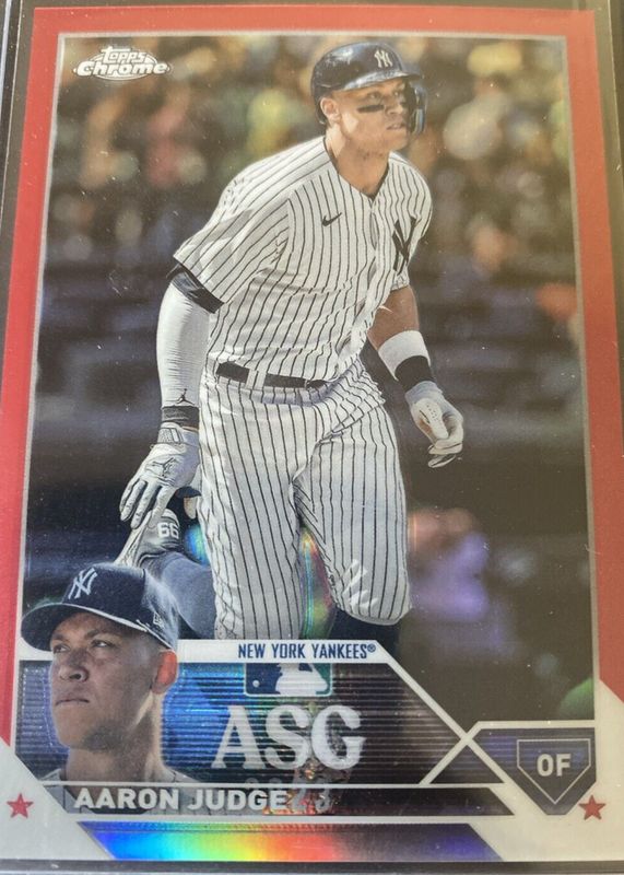 Aaron Judge 2023 Topps Chrome Update #ASGC-2 2023 All-Star Game - Red Refractor /5 PSA 10