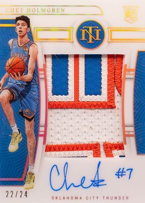 2022 National Treasures #101 Rookie Patch Auto - Gold FOTL /24