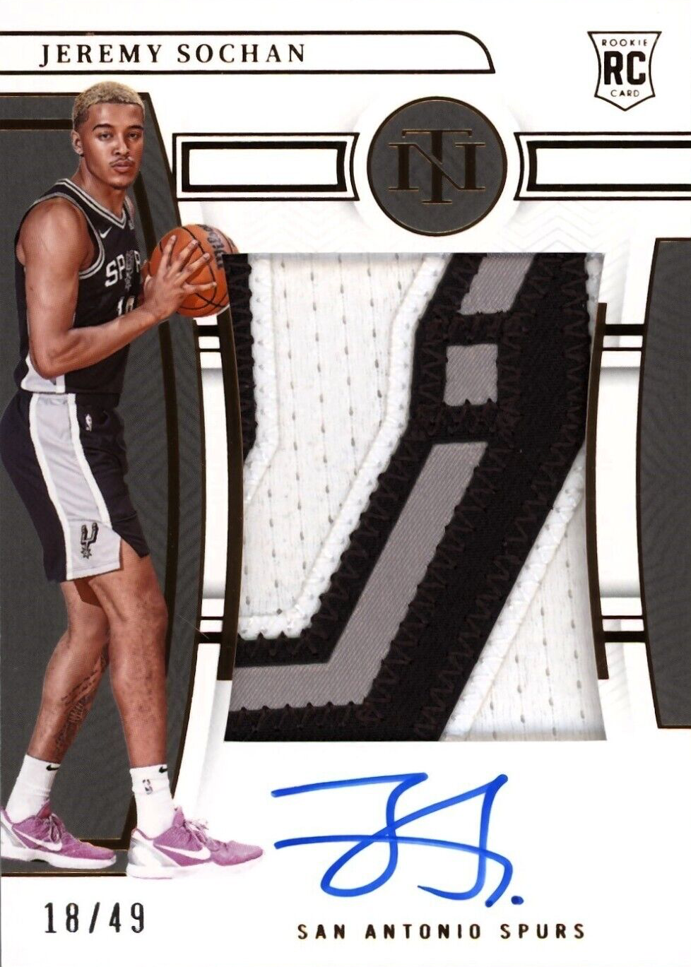 その他 COURT KINGS JEREMY SOCHAN RC /49 PSA10 Jeremy Sochan 2022 Court Kings #13 Fresh Paint Autographs