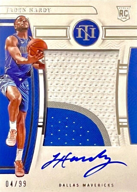 Jaden Hardy 2022 National Treasures #129 Rookie Patch Auto /99 RAW