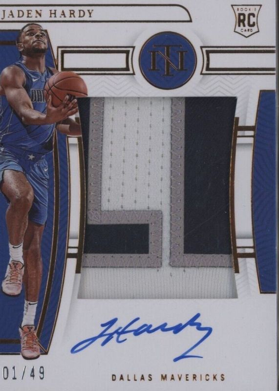Jaden Hardy 2022 National Treasures #129 Rookie Patch Auto - Bronze /49 RAW
