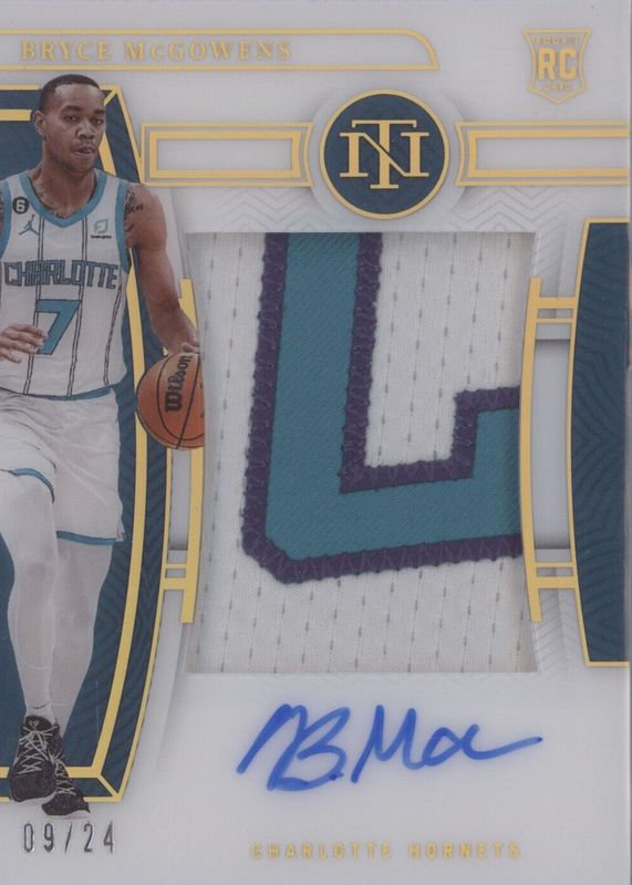 Bryce McGowens 2022 National Treasures #137 Rookie Patch Auto - Gold FOTL /24 Rookie PSA 10