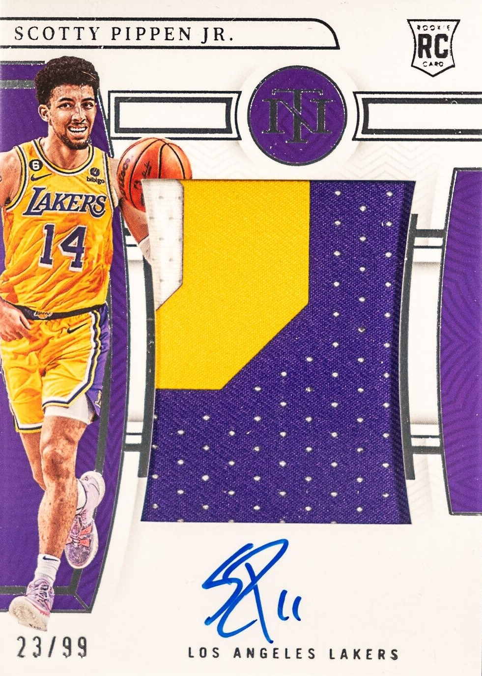 Scotty Pippen Jr. 2022 National Treasures #150 Rookie Patch Auto