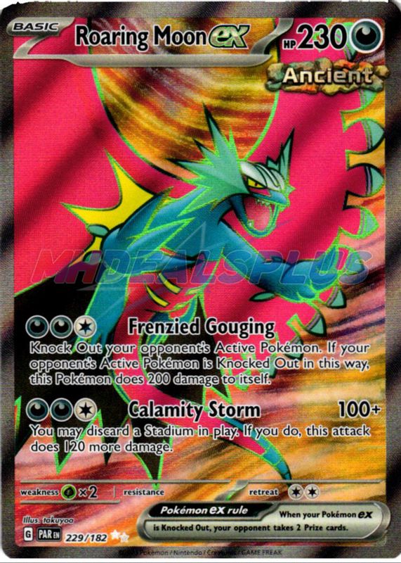 Roaring Moon ex 2023 Scarlet & Violet: Paradox Rift #229/182 Ultra Rare SGC 9.5