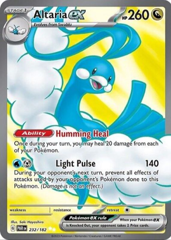 Altaria ex 2023 Scarlet & Violet: Paradox Rift #232/182 Ultra Rare SGC 10