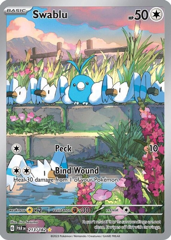 Plusle & Minun Pokemon Card Lot - Paradox Rift 060/182 & 061/182 Rare Cards