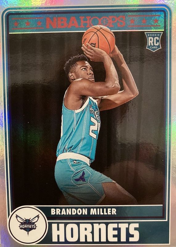 2023-24 NBA Hoops 272 Brandon Miller RC Teal Explosion Hornets