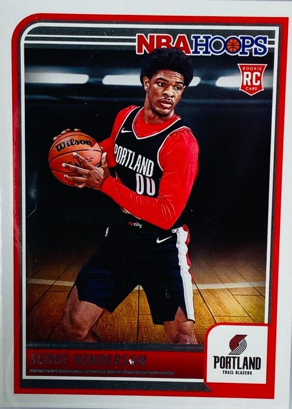 Scoot Henderson 2023 Hoops #232 Red Back Rookie RAW