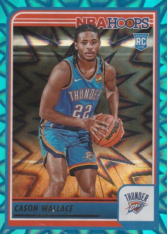 Cason Wallace 2023 Hoops #252 Teal Explosion Rookie PSA 9