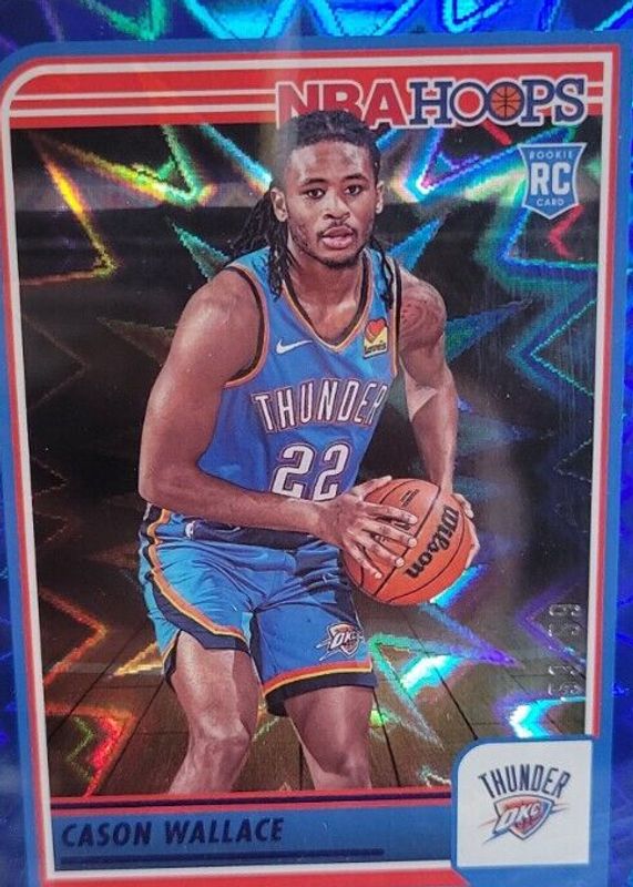 Cason Wallace 2023 Hoops #252 Blue Explosion /59 Rookie SGC 9.5