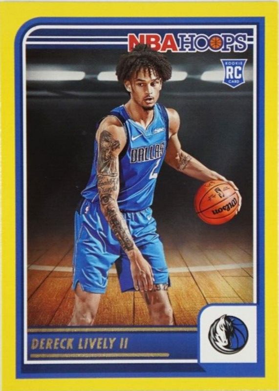 Dereck Lively II 2023 Hoops #241 Yellow Rookie RAW