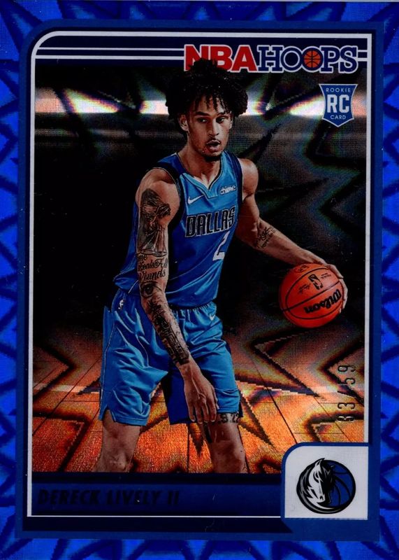 Dereck Lively II 2023 Hoops #241 Blue Explosion /59 Rookie BGS 9