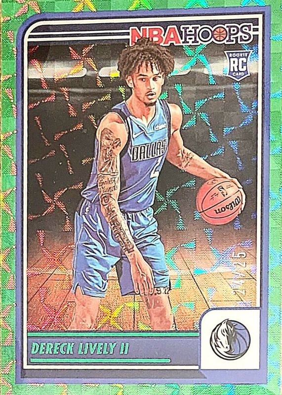 Dereck Lively II 2023 Hoops #241 Hyper Green /25 Rookie SGC 10