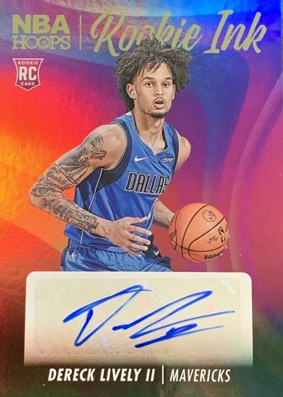 Dereck Lively II 2023 Hoops #RI-DLI Rookie Ink Rookie BGS 9