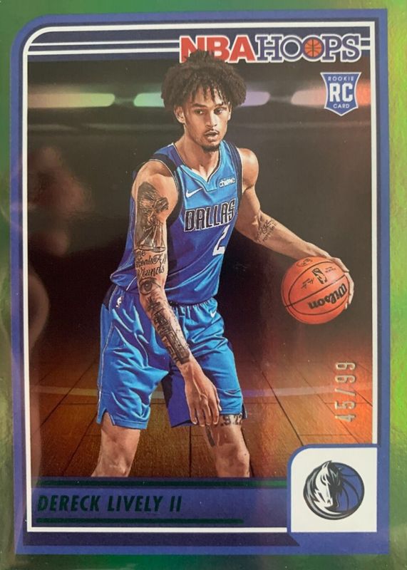 Dereck Lively II 2023 Hoops #241 Green /99 Rookie RAW