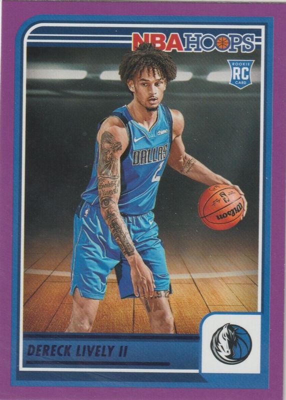 Dereck Lively II 2023 Hoops #241 Purple Rookie RAW