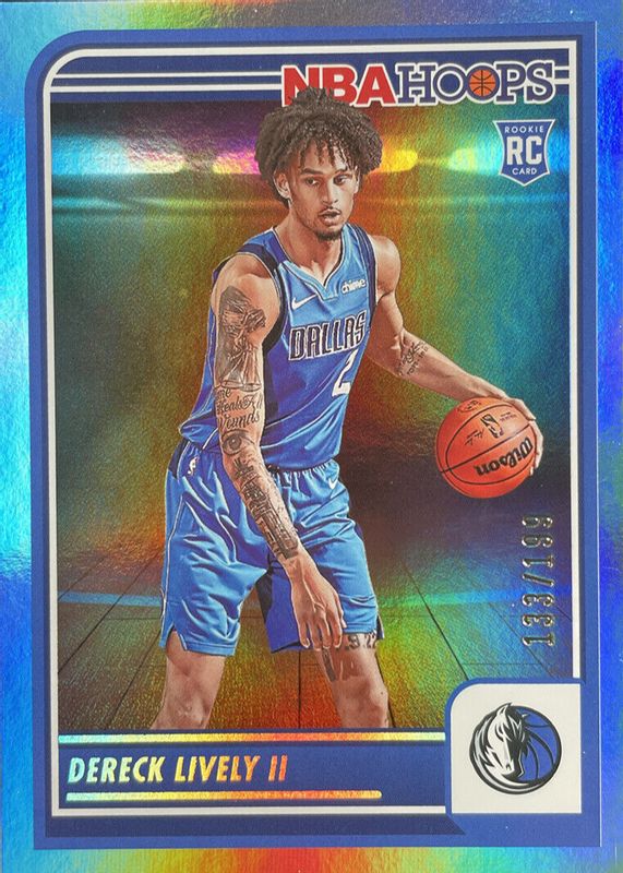 Dereck Lively II 2023 Hoops #241 Silver /199 Rookie SGC 9.5