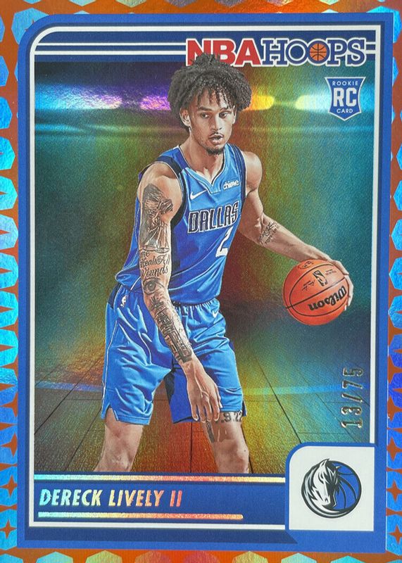 Dereck Lively II 2023 Hoops #241 Gravity /75 Rookie PSA 10