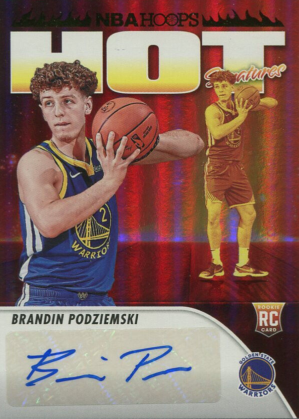 Brandin Podziemski 2023 Hoops #HSR-BP Hot Signatures Rookies Price 