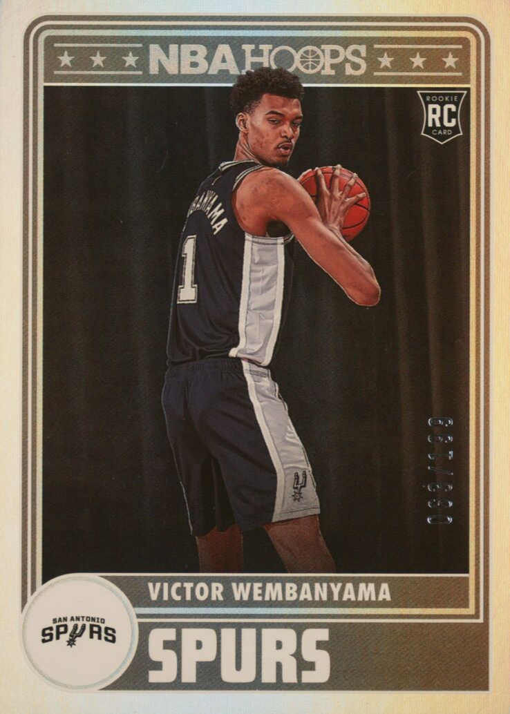 Victor Wembanyama 2023 Hoops #298 Tribute - Silver /199 RAW Price 