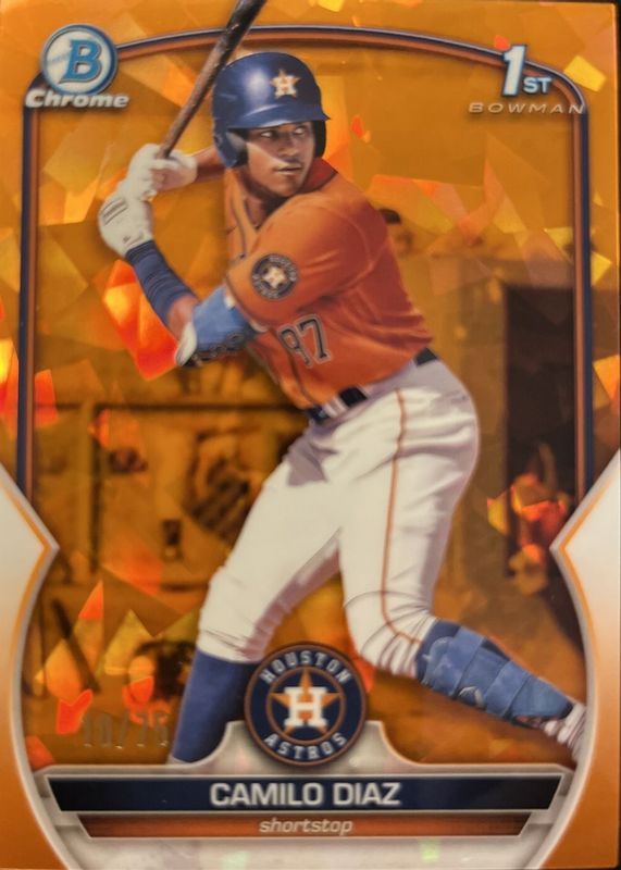 2023 Bowman Chrome Sapphire Edition #BCP-186 Prospects - Orange /75 (1st)