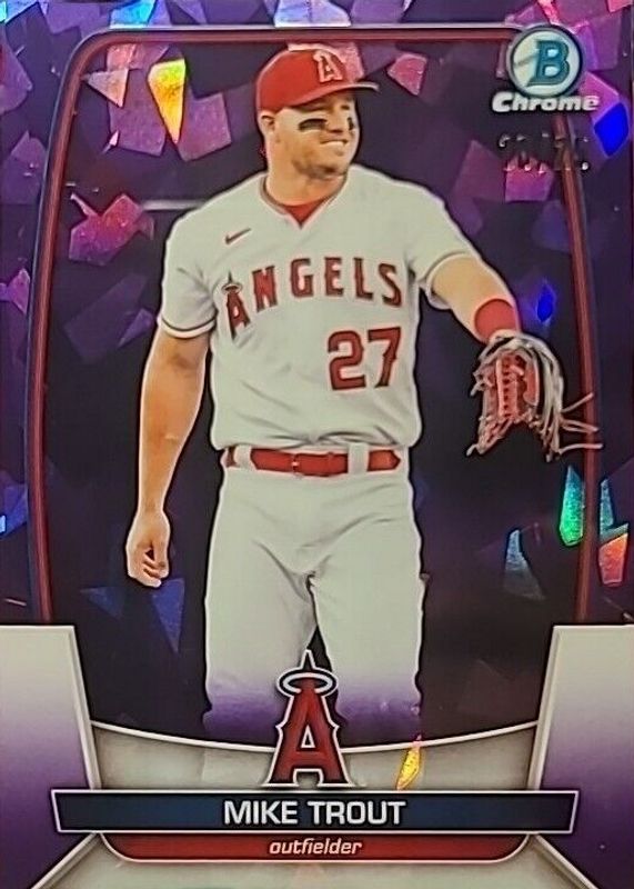 Mike Trout 2023 Bowman Chrome Sapphire Edition #89 Purple /25 RAW