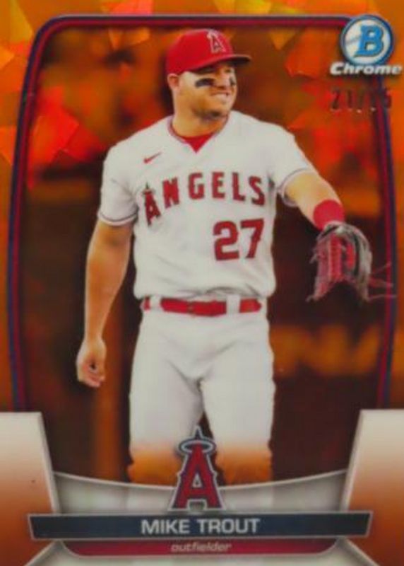 Mike Trout 2023 Bowman Chrome Sapphire Edition #89 Orange /75 SGC 9.5