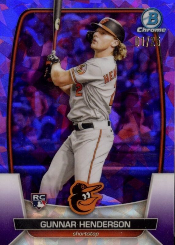 Gunnar Henderson 2023 Bowman Chrome Sapphire Edition #10 Purple /25 Rookie SGC 9